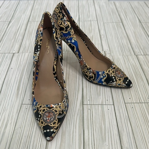 Aldo Kriss Heels Womens Aldo Multicolored Patterned Pumps Shoes Size 8M - Picture 2 of 13